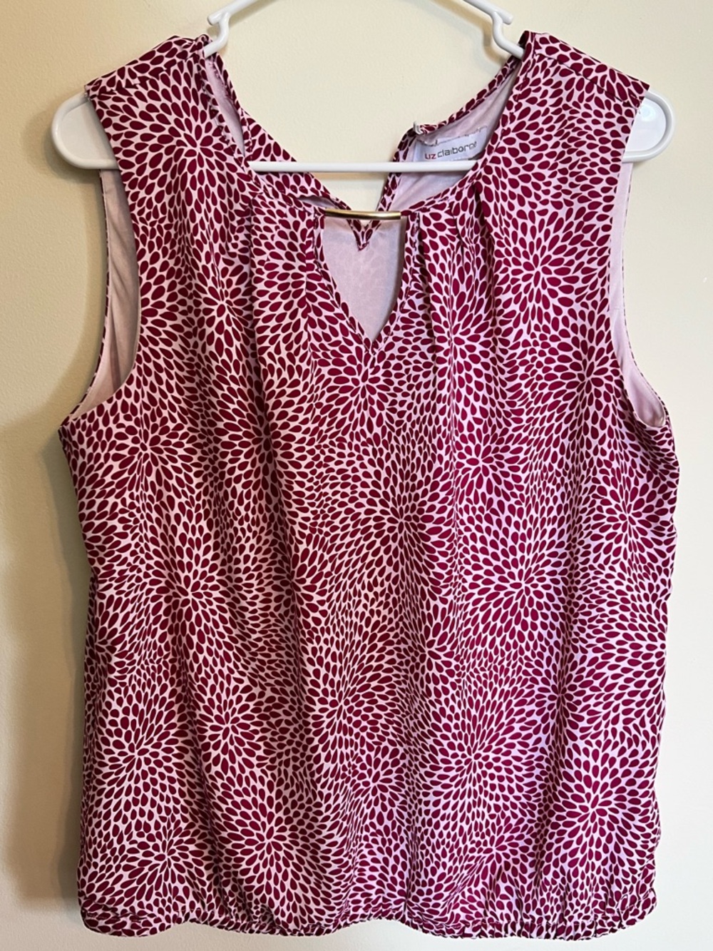 Liz Claiborne Rose Pink Floral-Print Sleeveless Camisole